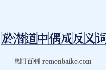 於潜道中偶成反义词是什么意思的图片